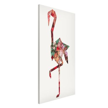 Lavagna magnetica - origami Flamingo - Formato verticale 4:3
