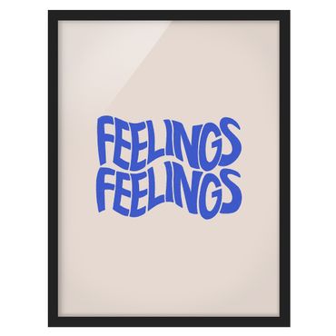 Poster con cornice - Feelings in blu