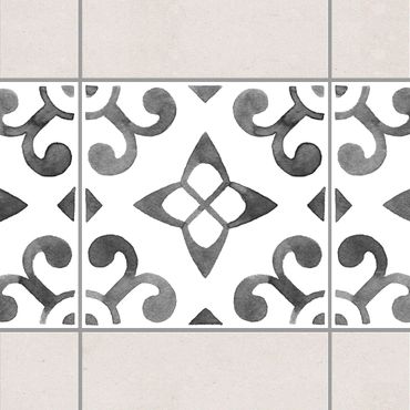Adesivo per piastrelle - Pattern Gray White Series No.5