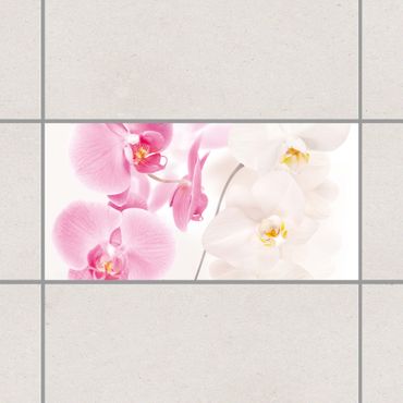 Adesivo per piastrelle - Delicate Orchids 30cm x 60cm