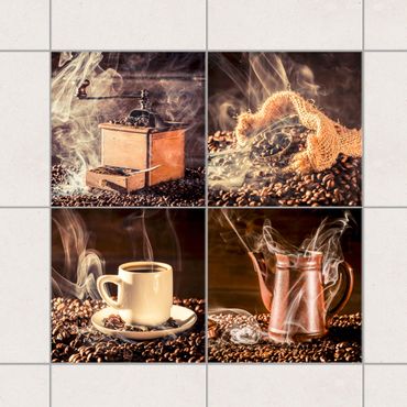 Adesivo per piastrelle - Coffee - Steam 10cm x 10cm
