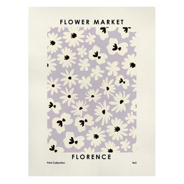 Stampa su tela - Mercato dei fiori Firenze - Formato verticale 3:4