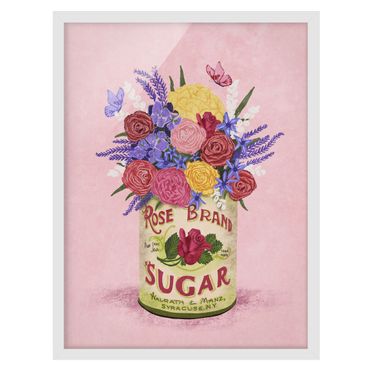 Poster con cornice - Flowers in a can - Roses and Lavender