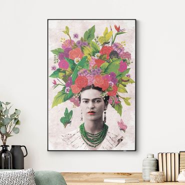 Quadro intercambiabile - Frida Kahlo - Ritratto di fiori
