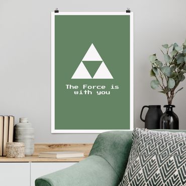 Poster riproduzione - Simbolo Gaming The Force is with You