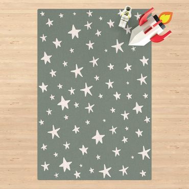 Tappetino di sughero - Grandi stelle disegnate con cielo blu - Formato verticale 2:3