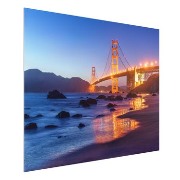 Stampa su Forex - Golden Gate Bridge all'alba - Formato orizzontale 4:3