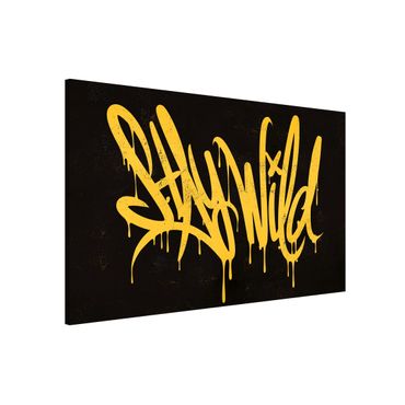 Lavagna magnetica - Graffiti Art Stay Wild - Orizzontale 3:2