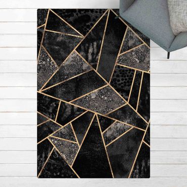 Tappetino di sughero - Triangolo dorato grigio - Formato verticale 2:3