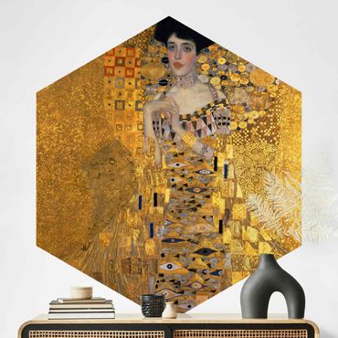 Carta da parati esagonale adesiva con disegni - Gustav Klimt - Ritratto di Adele Bloch-Bauer I