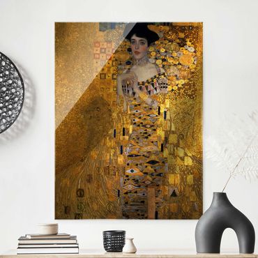 Quadro in vetro - Gustav Klimt - Ritratto di Adele Bloch-Bauer I - Formato verticale