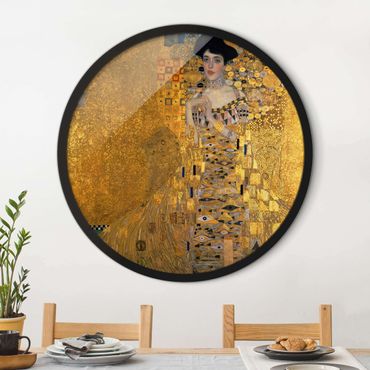 Quadro rotondo incorniciato - Gustav Klimt - Ritratto di Adele Bloch-Bauer I