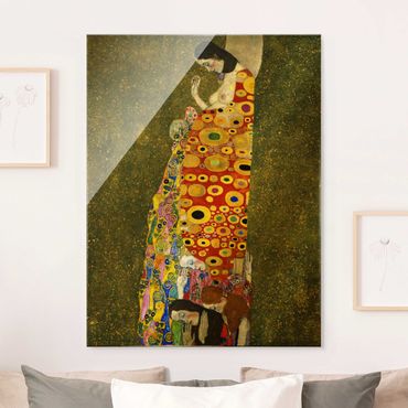 Quadro in vetro - Gustav Klimt - La speranza II - Formato verticale