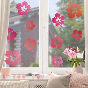 Adesivi da finestra no.546 Hibiscus Flowers