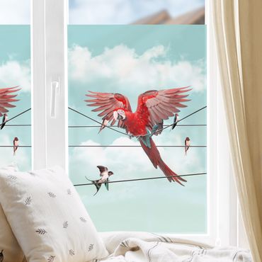 Decorazione per finestre - Cielo con uccelli