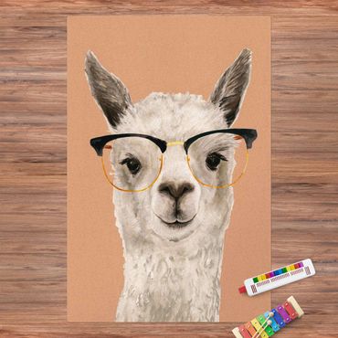Tappetino di sughero - Lama alla moda con occhiali I - Formato verticale 2:3