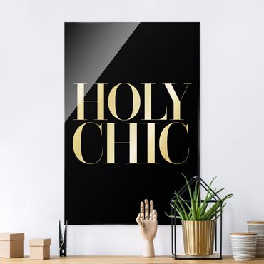 Quadro in vetro - HOLY CHIC nero - Formato verticale