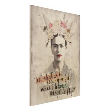 Quadro in legno -Frida Kahlo - Quote- Verticale 3:4