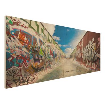 Quadro in legno - Skate Graffiti - Panoramico