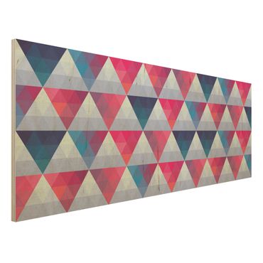 Quadro in legno - Triangle pattern design - Panoramico