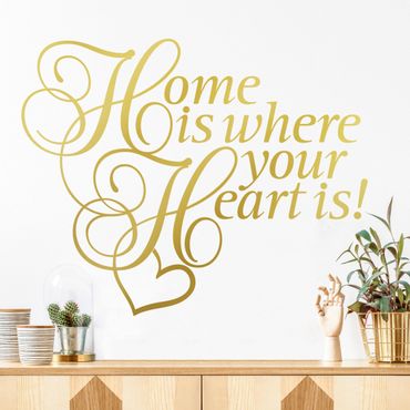 Adesivo murale - La casa è dove il cuore è