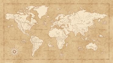 Carta da parati - Vintage World Map