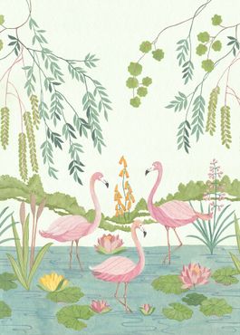 Carta da parati - Flamingo Vibes