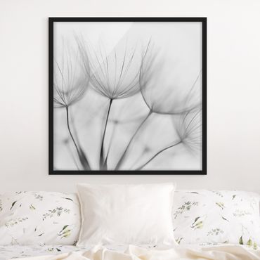 Poster con cornice - Dentro un soffione in bianco e nero