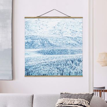 Foto su tessuto da parete con bastone - Fantasia glaciale islandese - Quadrato 1:1