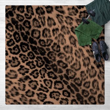 Tappetino di sughero - Jaguar Skin in bianco e nero - Quadrato 1:1