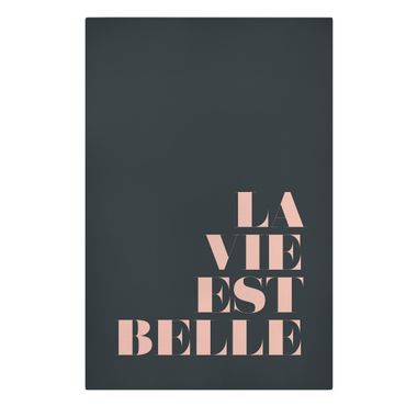 Stampa su tela - Citazione La Vie est Belle - Formato verticale 2:3