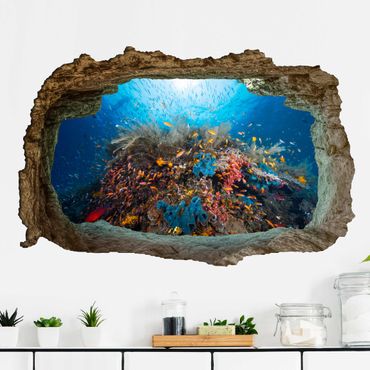 Adesivo murale - Laguna 3D sott'acqua.