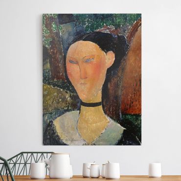 Stampa su tela - Amedeo Modigliani - Donna con un Collo di Velluto - Verticale 3:4