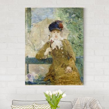 Stampa su tela - Berthe Morisot - Signora con Parasol - Verticale 3:4