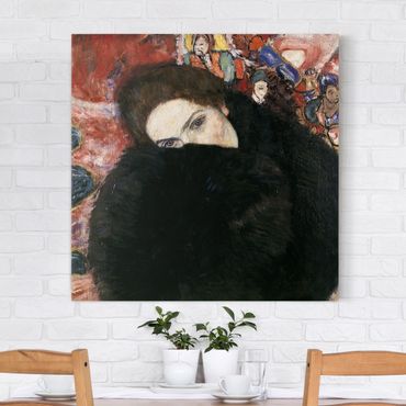 Stampa su tela - Gustav Klimt - Lady with Handwarmer - Quadrato 1:1