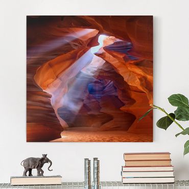 Stampa su tela - Spettacolo di Luce in Antelope Canyon - Quadrato 1:1