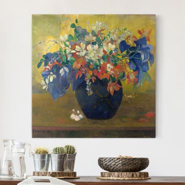 Stampa su tela - Paul Gauguin - Flowers in a Vase - Quadrato 1:1
