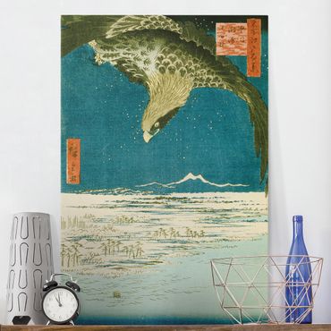 Stampa su tela Utagawa Hiroshige - La pianura vicino Fukagawa SUSAki - Verticale 2:3
