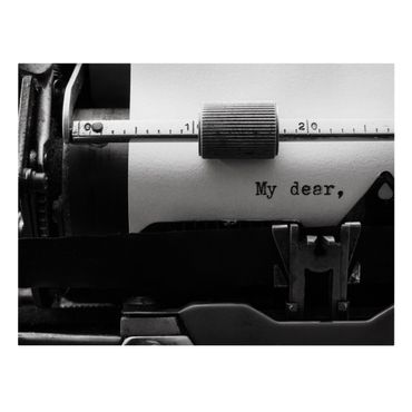 Stampa su tela - Lettera d'amore con macchina da scrivere - Orizzontale 4:3