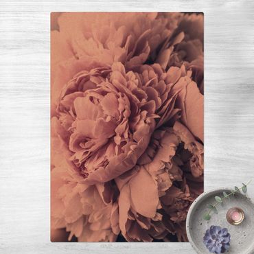 Tappetino di sughero - Peonie lilla in fiore - Formato verticale 2:3