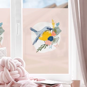 Decorazione per finestre - Lisa Dolson - Uccello in primavera