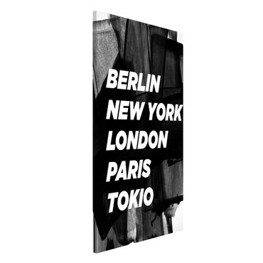 Lavagna magnetica - Berlin New York London - Formato verticale 4:3