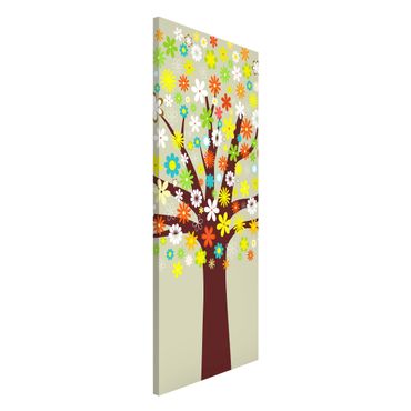 Lavagna magnetica - albero floreale - Panorama formato verticale