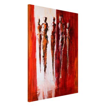 Lavagna magnetica - Petra Schüßler - Five Figures In Red 01 - Formato verticale 2:3