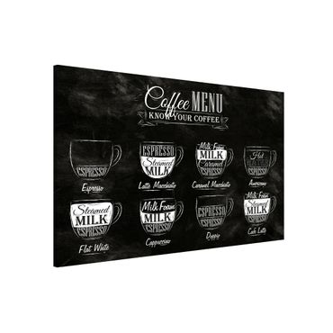 Lavagna magnetica - Coffees Chalkboard - Formato orizzontale 3:2