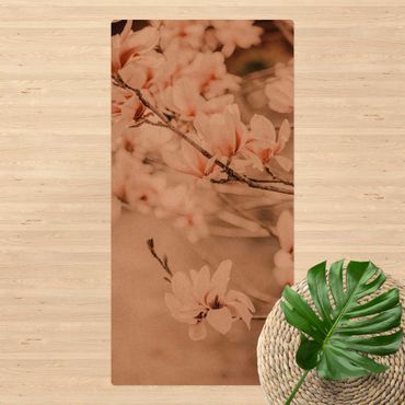 Tappetino di sughero - Ramo di magnolia in stile vintage - Formato verticale 1:2