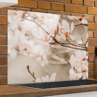 Paraschizzi in vetro - Ramo di magnolia in stile vintage - Formato orizzontale 4:3