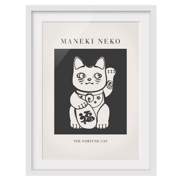 Poster con cornice - Maneki Neko - Il gatto della fortuna