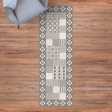 Tappetino di sughero - Piastrelle marocchine combinazione Marrakesh con cornice di mattonelle - Formato verticale 1:2