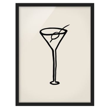 Poster con cornice - Martini con oliva